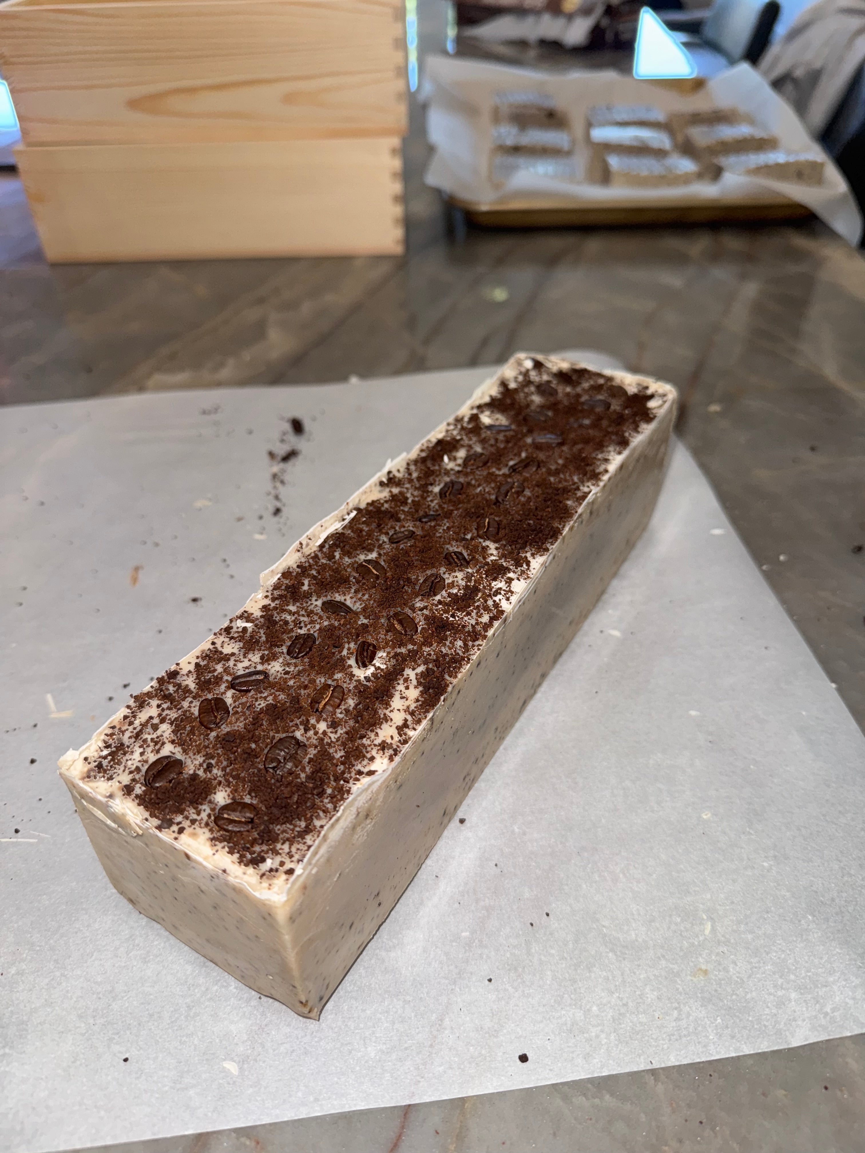 Roasted coffee artisan soap bar